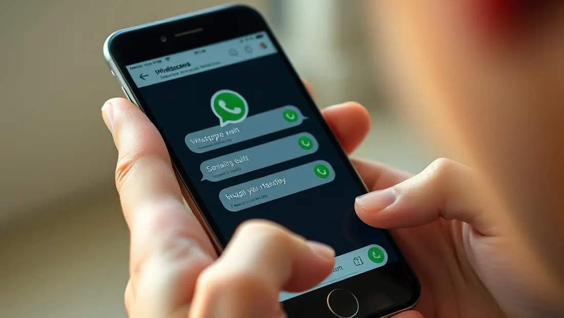 Un teléfono móvil con una conversación de WhatsApp en curso en la pantalla, David Broncano no está visible