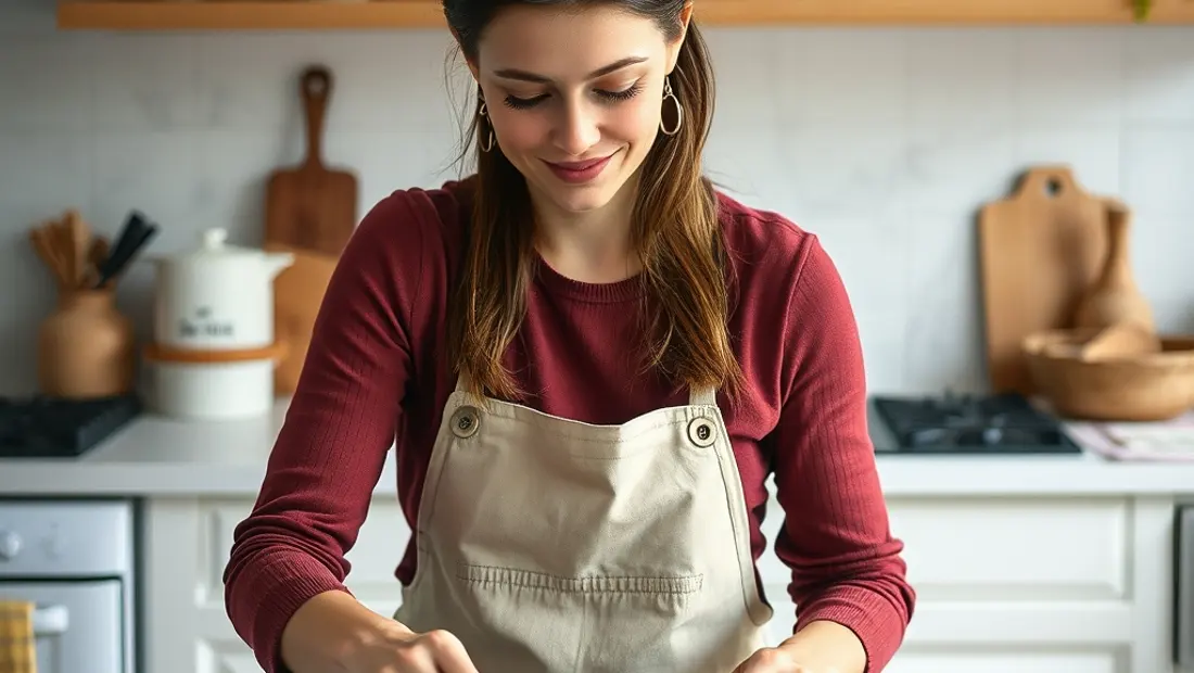 Una mujer prepara un plato de verduras y huevos.